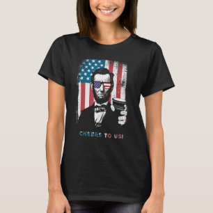 Camiseta Olhos de Abraham Lincoln americano bandeira do paí