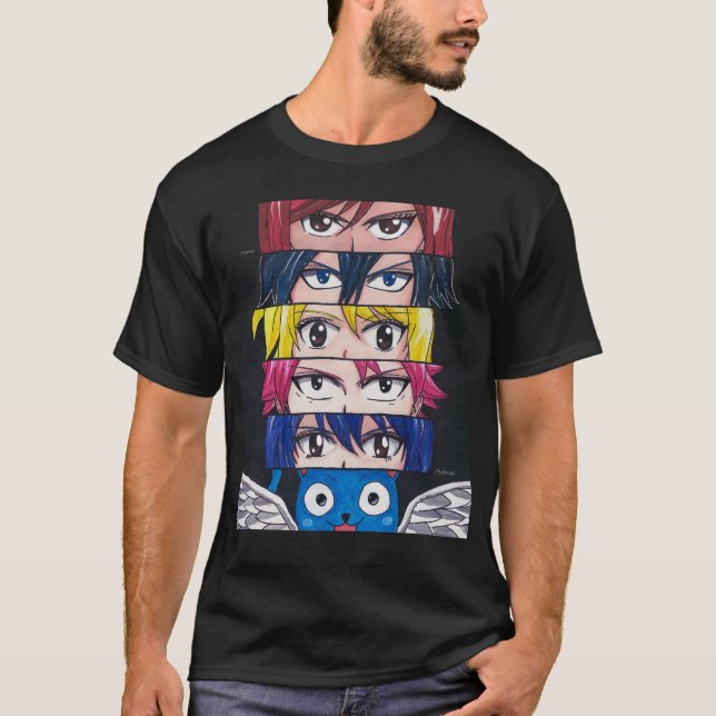 Camiseta Olhos de anime de rabo de fada (Frente)