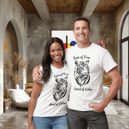 Camiseta Olhos de Fogo, Coração de Calma - Linha Majestosa 