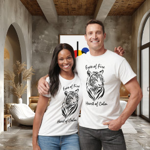 Camiseta Olhos de Fogo, Coração de Calma - Linha Majestosa 
