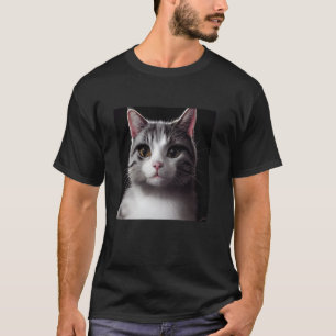 Camiseta olhos de gato fofo cabeça & rosto para kit de gato