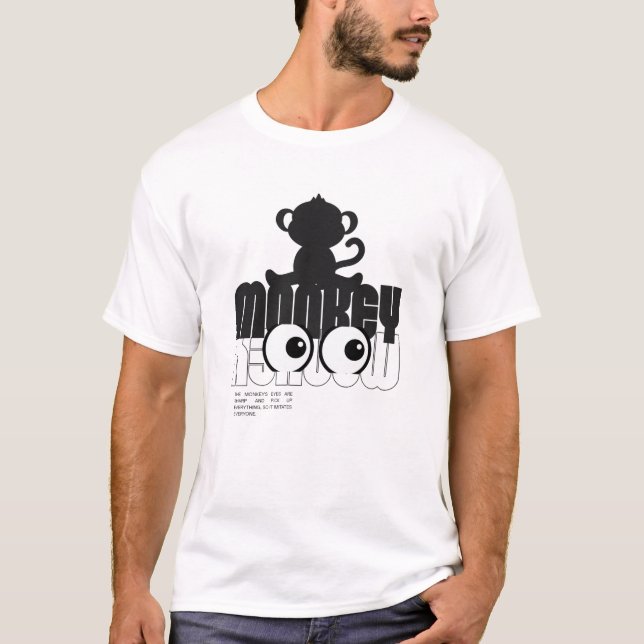 Camiseta Olhos de Macaco Capturam Tudo | Design de Macaco C (Frente)