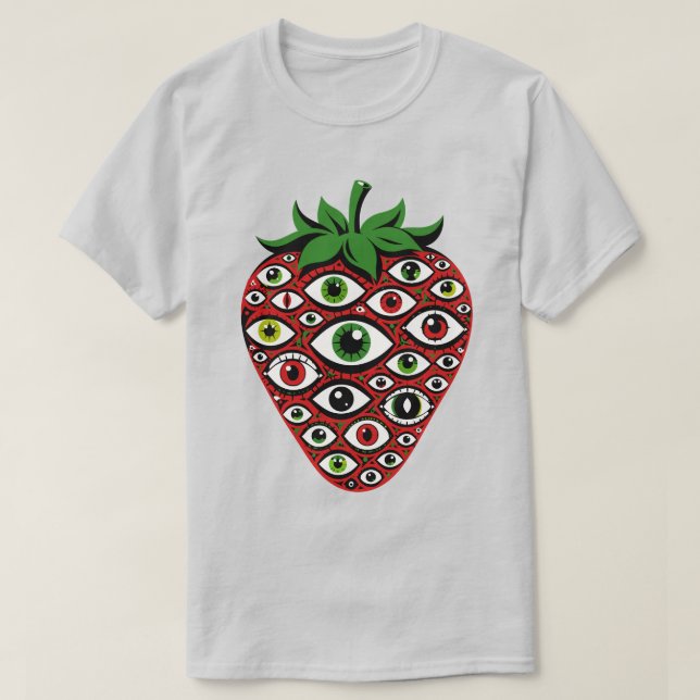 Camiseta Olhos de Morango (Frente do Design)