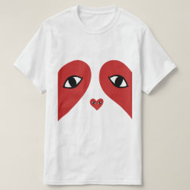 Camiseta Olhos do coração do amor da cara vermelha
