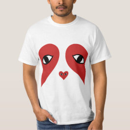 Camiseta Olhos do coração do amor da cara vermelha