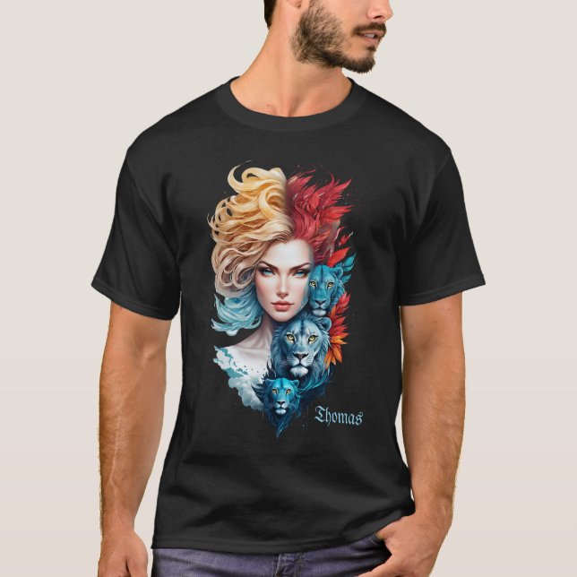 Camiseta Olhos do Leão e Cabelo Estrelado (Frente)
