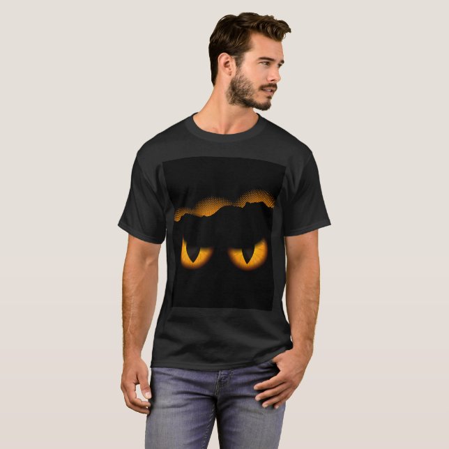 Camiseta Olhos dos Gatos Brilhantes (Frente Completa)
