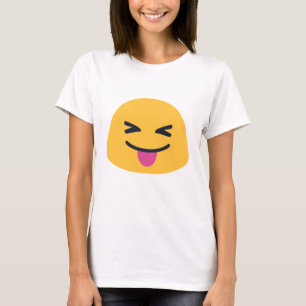 Camiseta Olhos fechados de língua Emoji