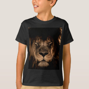 Camiseta olhos íntimos de leão africano