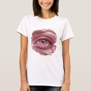 Camiseta Olhos PRATEADOS ELEGANTES DA NOITE Arte de Texto 3