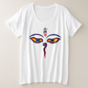 Camiseta Olhos Sabedoria De Buda - Olhos Do Templo De Bodhn