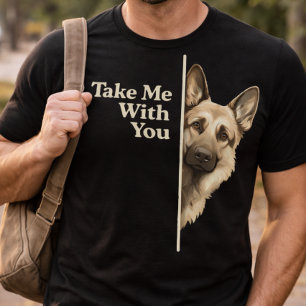 Camiseta Olhos Tristes de Cachorrinho Me Leve Com Você Past