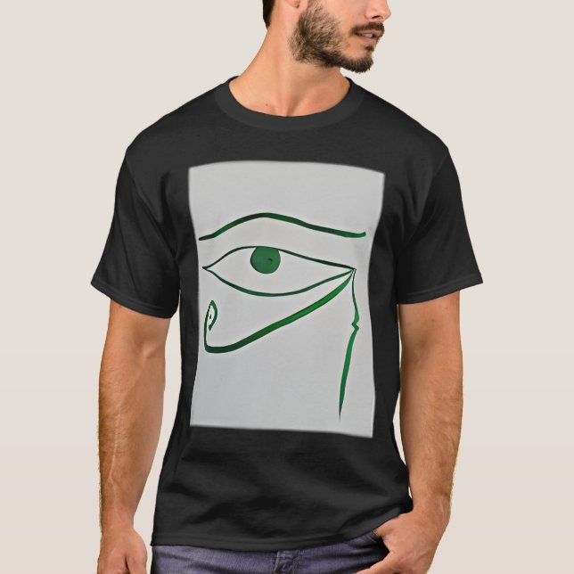 Camiseta olhos verdes de hórus (Frente)