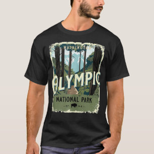Camiseta Olimpiadas Nacional Park Washington Viagens vintag
