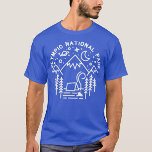 Camiseta Olimpiadas National Park Camping Line Art Hipoteca