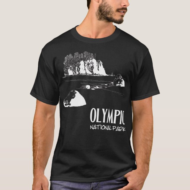 Camiseta Olimpiadas National Park Ruby Beach Washington Art (Frente)