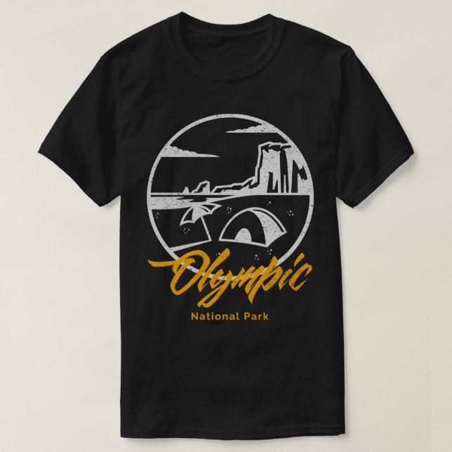 Camiseta Olimpiadas National Park Washington State Camping  (Frente do Design)