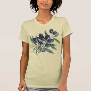 Camiseta Oliva com Folhas