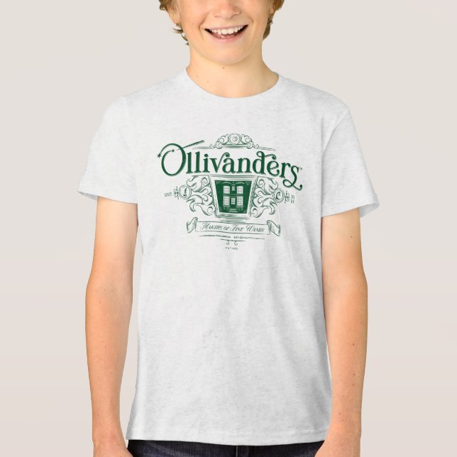 Camiseta OLIVANDERS™ Fabricantes de Varinhas Finas (Frente)