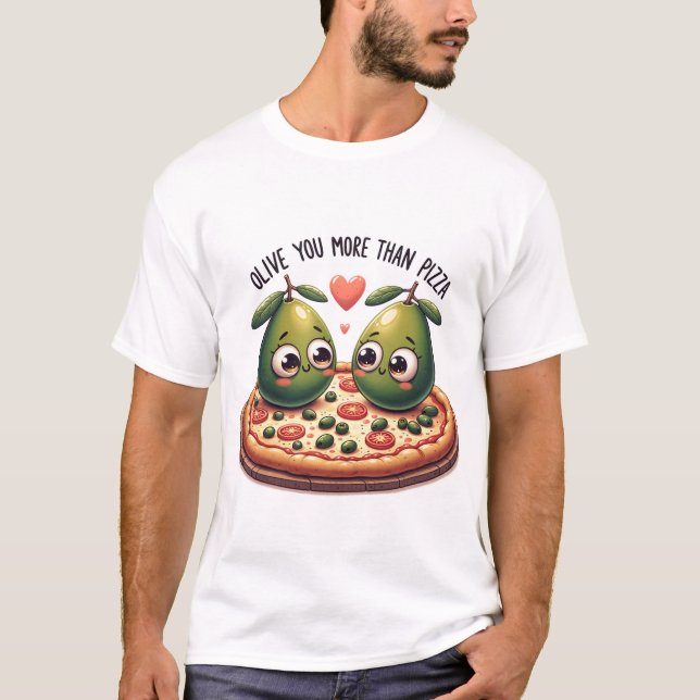 Camiseta Olive You More Than Pizza (Frente)