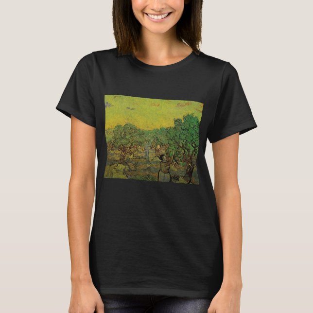 Camiseta Oliveira com Figuras Colhendo, Vincent van Gogh (Frente)