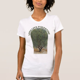 CAMISETA OLIVEIRAS PALESTINAS LIVRES LONGA VIDA PALESTINA