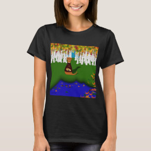 Camiseta Oliver a Lontra no Lago River Wolf no Outono