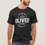 Camiseta Oliver Funny Birthday<br><div class="desc">Este é um produto para Oliver com o texto: Genuine & Trusted Oliver. Esta é uma roupa engraçada, personalizada e sarcástica, e presente para amigos e familiares para aniversários, dias de os pais ou Natal. Se o seu primeiro ou sobrenome é Oliver, então este produto é para você. Melhor Oliver,...</div>