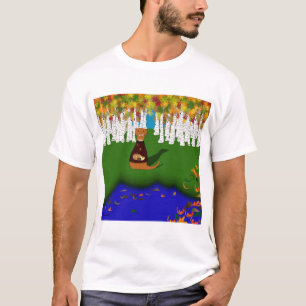 Camiseta Oliver The Otter no Lago Wolf no outono T-Sh