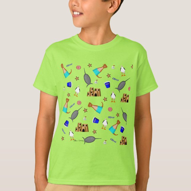 Camiseta Oliver The Otter Summer Beach Vacntern (Frente)