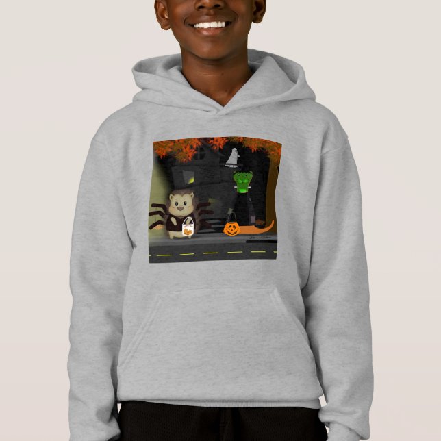 Camiseta Oliver The Otter Trick ou Tratando com seu amigo (Frente)