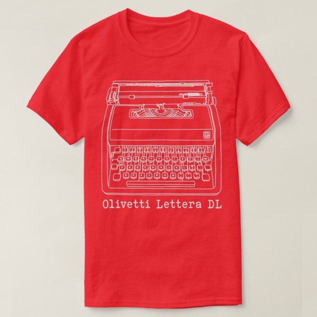 Camiseta Olivetti Lettera DL - desenho branco (Frente do Design)