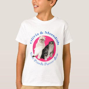 Camiseta Olivia & Meredith - Melhores Amigos Purrr-Ever