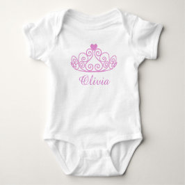 Camiseta Olivia, Princesa Rosa, Tee Bebê, Adicione O Nome D