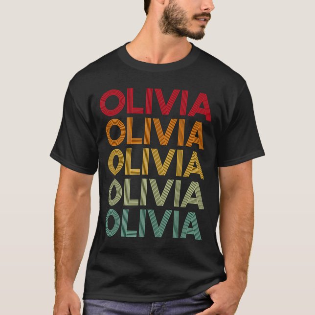 Camiseta Olivia Retro Name Humor Apelido (Frente)