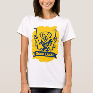Camiseta Ollie, a camiseta-T-mulher-cão-sorte