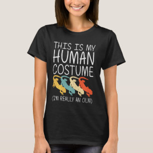 Camiseta Olm Halloween Humano Costume Salamander Animal Eas
