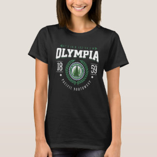 Camiseta Olympia Washington Evergreen Pine Tree WA Souvenir