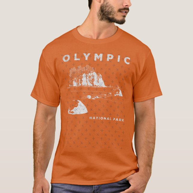 Camiseta Olympic National Park Drawing Illustration friends (Frente)