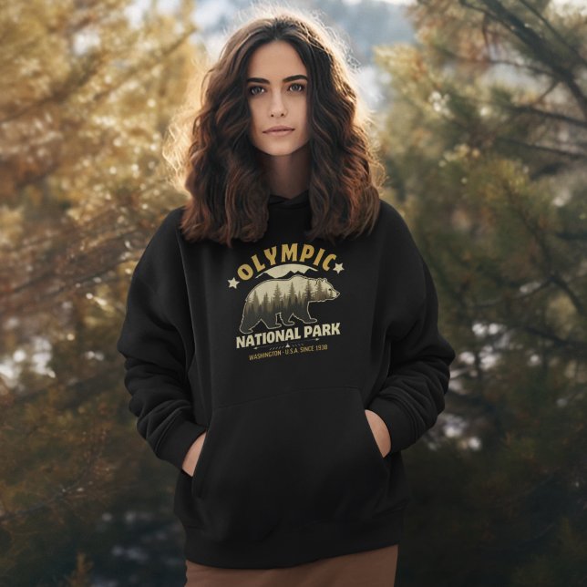 Camiseta Olympic National Park’s Rustic Forest Scene (Criador carregado)