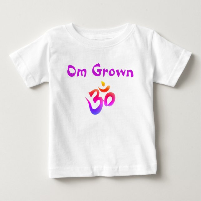 Camiseta Om Grown Púrpura Bebê Tee (Frente)