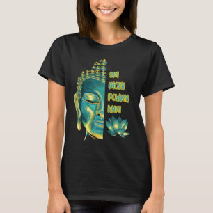 Camiseta Om Mani Padme Hum Buda Face Mantra Budista Buda