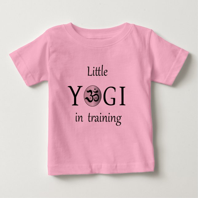 Camiseta Om zen yogi yoga baby tutu, rosa (Frente)