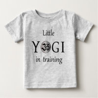 Om zen yogi yoga bebê crianças T shirt cinza