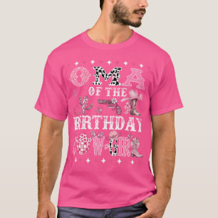 Camiseta Oma Da Garota-Vaca-Aniversário Rodeo Oma Cowgirl