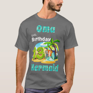 Camiseta Óma De Sereia Bonita Do Aniversário Da 13