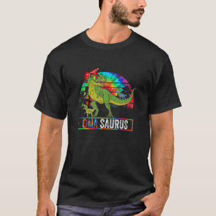 Camiseta Oma Dinossaur Funny Pai Omasaurus 2 Duas Crianças