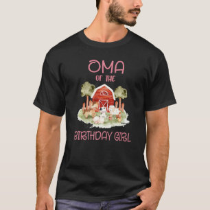 Camiseta Oma do aniversário para animais de fazenda de gara