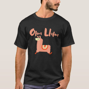 Camiseta Oma Llama Avó Amante de Animais Citação Meme