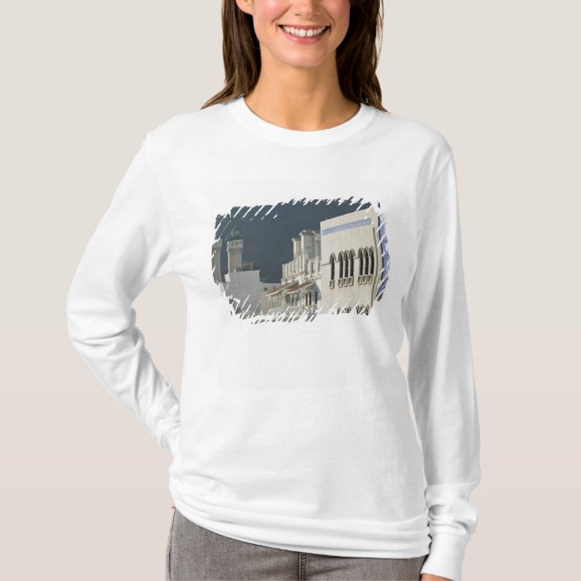 Camiseta Omã, Mascate, Mutrah. Mesquita Mutrah Corniche e (Frente)